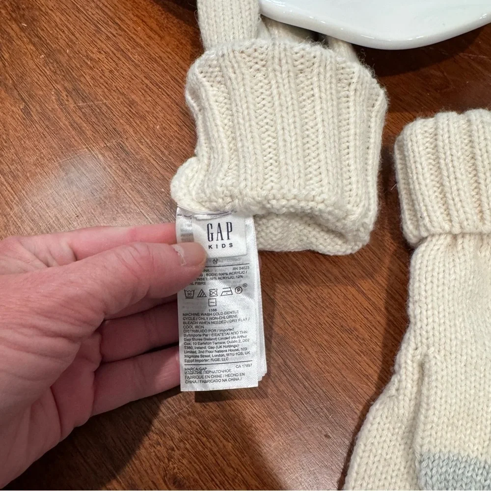 Gap Cozy Kids' Mittens Set - Pink and Cream